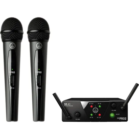 Sistema de Microfone Wireless 2 Bastões WMS40 US25 A/C AKG (68377)