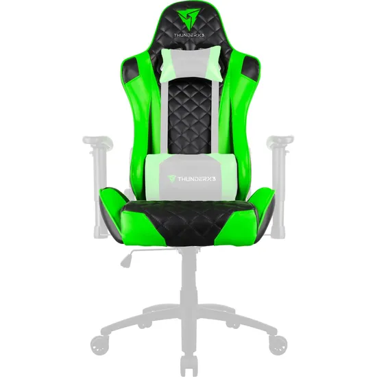 Kit Encosto/Assento Para Cadeira TGC12 Verde/Preto ThunderX3 (68389)