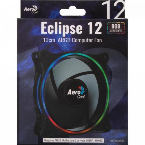 Cooler Fan Aerocool Eclipse 12 ARGB por 59,03 à vista no boleto/pix ou parcele em até 2x sem juros. Compre na loja Aerocool!