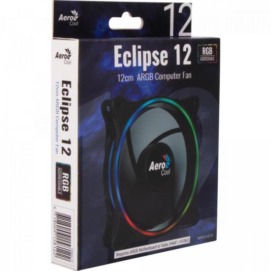 Cooler Fan Aerocool Eclipse 12 ARGB por 59,03 à vista no boleto/pix ou parcele em até 2x sem juros. Compre na loja Aerocool!