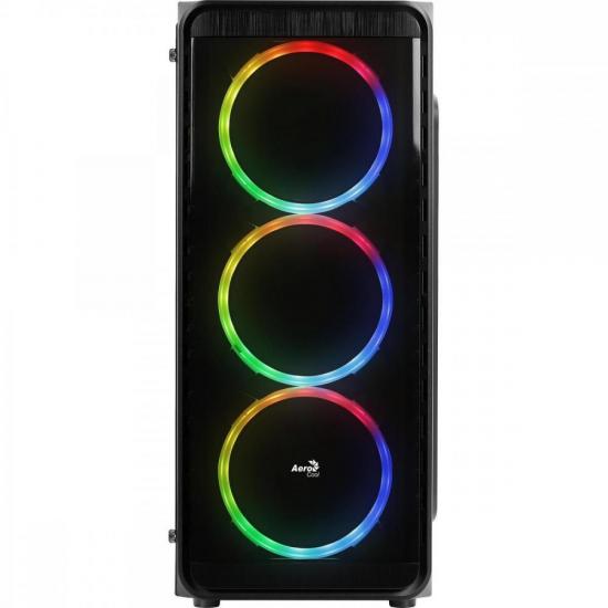 Gabinete Gamer Aerocool Window Preto RGB Lateral Acrílico por 516,02 à vista no boleto/pix ou parcele em até 10x sem juros. Compre na loja Aerocool!