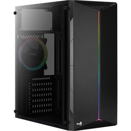 Gabinete Gamer Aerocool Split Preto RGB Lateral Vidro por 384,69 à vista no boleto/pix ou parcele em até 10x sem juros. Compre na loja Aerocool!