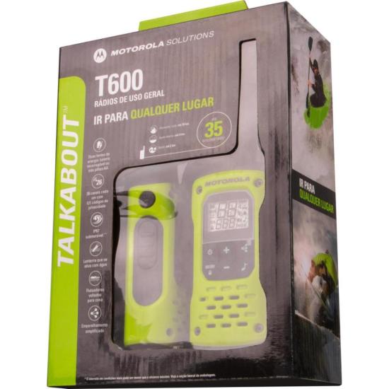 Rádio Comunicador Talkabout Motorola T600BR H2O 35km Verde por 1.099,00 à vista no boleto/pix ou parcele em até 12x sem juros. Compre na loja Mundomax!