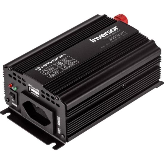 Inversor Automotivo HAYONIK PW11-11 Onda Modificada 300W 12VDC/220V por 333,00 à vista no boleto/pix ou parcele em até 10x sem juros. Compre na loja Mundomax!