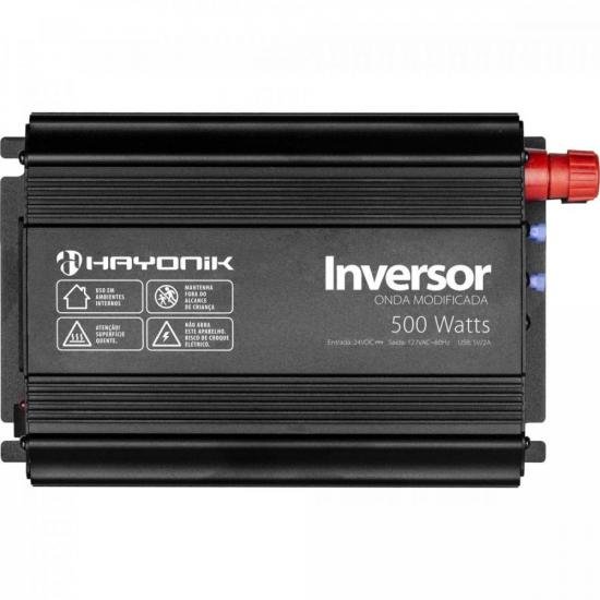 Inversor de Onda Modificada 500W 24VDC/127V PW11-10 HAYONIK por 619,90 à vista no boleto/pix ou parcele em até 10x sem juros. Compre na loja Mundomax!