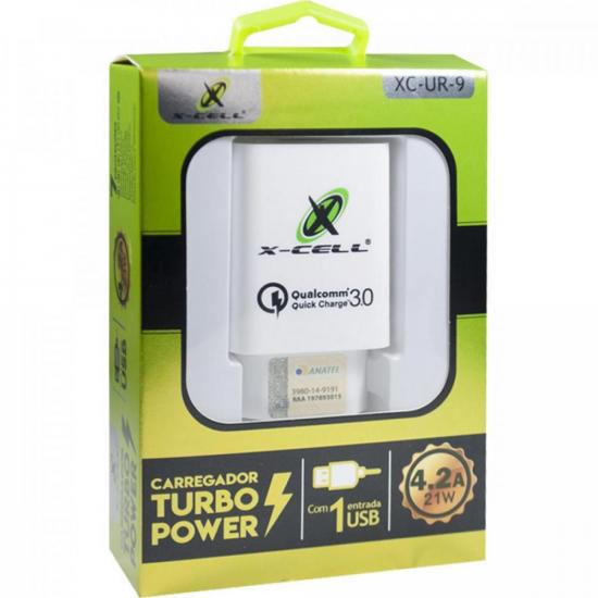 Carregador Turbo USB 4.2 XC-UR9 Quick Charge Branco X-Cell Flex por 44,99 à vista no boleto/pix ou parcele em até 1x sem juros. Compre na loja Mundomax!