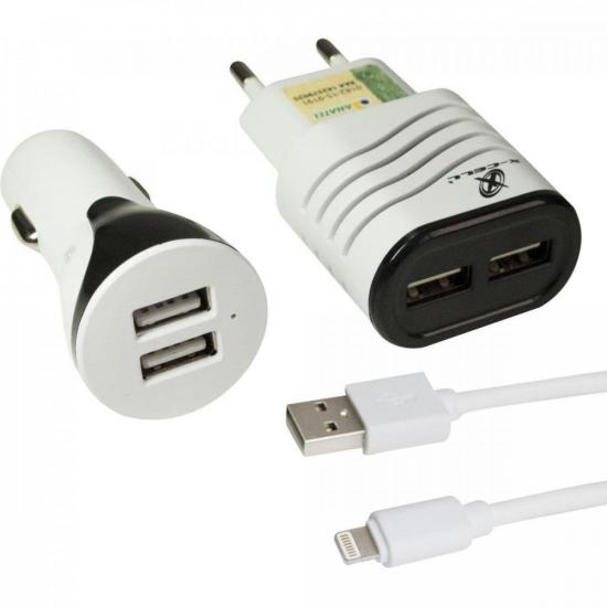 Carregador 3x1 XC-KT10 X-CELL FLEX por 37,99 à vista no boleto/pix ou parcele em até 1x sem juros. Compre na loja Mundomax!