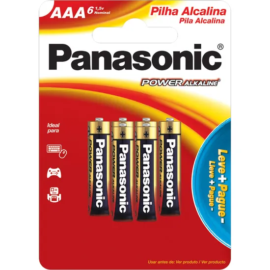 Pilha AAA Alcalina LR03XAB PANASONIC (68650)