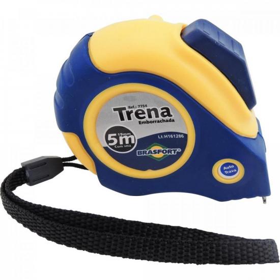 Trena Auto Trava 5m x 19mm BRASFORT por 0,00 à vista no boleto/pix ou parcele em até 1x sem juros. Compre na loja Mundomax!