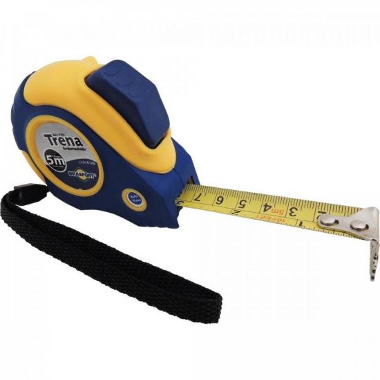 Trena Auto Trava 5m x 19mm BRASFORT por 0,00 à vista no boleto/pix ou parcele em até 1x sem juros. Compre na loja Mundomax!