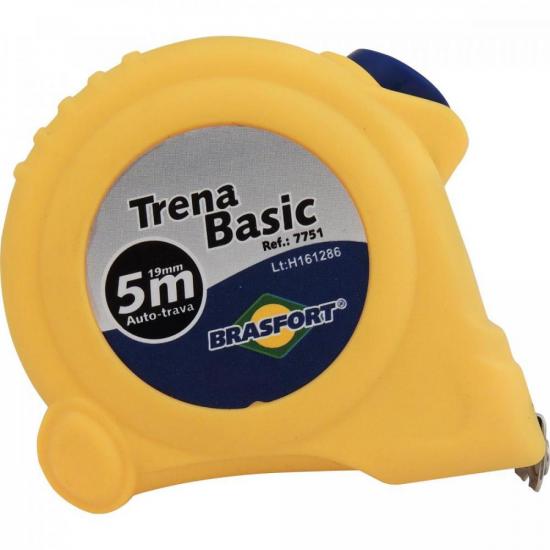 Trena Auto Trava Basic 5m x 19mm BRASFORT por 0,00 à vista no boleto/pix ou parcele em até 1x sem juros. Compre na loja Mundomax!