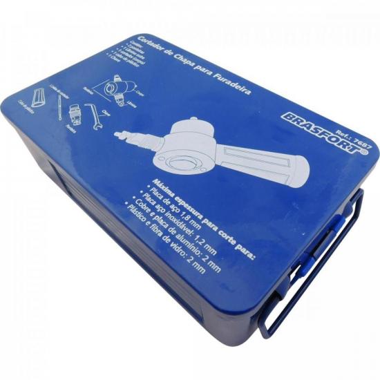 Cortador de Chapa para Furadeira BRASFORT por 0,00 à vista no boleto/pix ou parcele em até 1x sem juros. Compre na loja Mundomax!