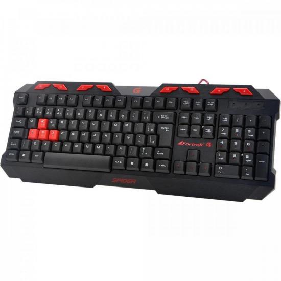 Teclado Gamer Fortrek Spider GK706 Preto/Vermelho por 61,18 à vista no boleto/pix ou parcele em até 2x sem juros. Compre na loja Fortrek!