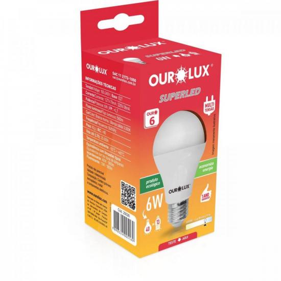 Lâmpada Superled Bulbo 6W 6500k OUROLUX por 9,90 à vista no boleto/pix ou parcele em até 1x sem juros. Compre na loja Mundomax!