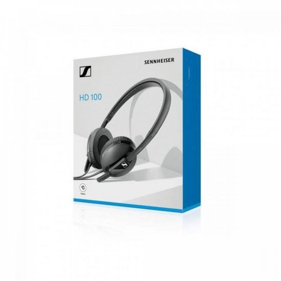 Fone de Ouvido Sennheiser HD100 Preto por 335,99 à vista no boleto/pix ou parcele em até 10x sem juros. Compre na loja Mundomax!