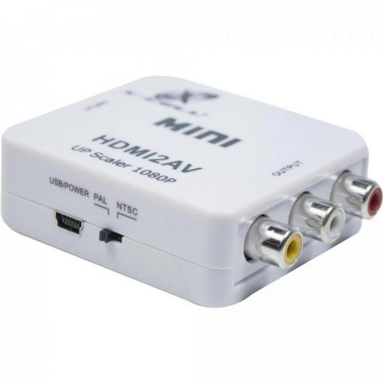Mini Conversor HDMI x AV XC-MC-01 Branco Flex por 86,00 à vista no boleto/pix ou parcele em até 3x sem juros. Compre na loja Mundomax!
