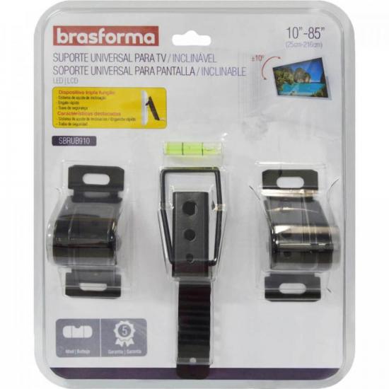 Suporte Inclinável Para TV 10-85\" SBRUB910 Brasforma por 40,99 à vista no boleto/pix ou parcele em até 1x sem juros. Compre na loja Mundomax!