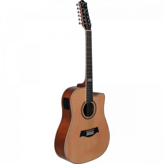 Violão Eletroacústico Tagima Kansas XII Aço Natural por 1.242,90 à vista no boleto/pix ou parcele em até 12x sem juros. Compre na loja Mundomax!