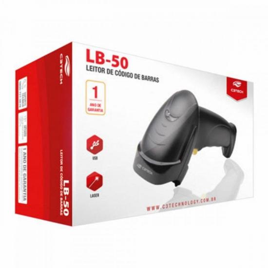 Leitor de Código de Barras C3Tech LB-50BK USB por 169,00 à vista no boleto/pix ou parcele em até 6x sem juros. Compre na loja Mundomax!