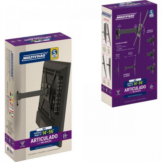 Suporte Articulado Para TV 14\"-56\" M2-PR Multivisão por 65,00 à vista no boleto/pix ou parcele em até 2x sem juros. Compre na loja Mundomax!
