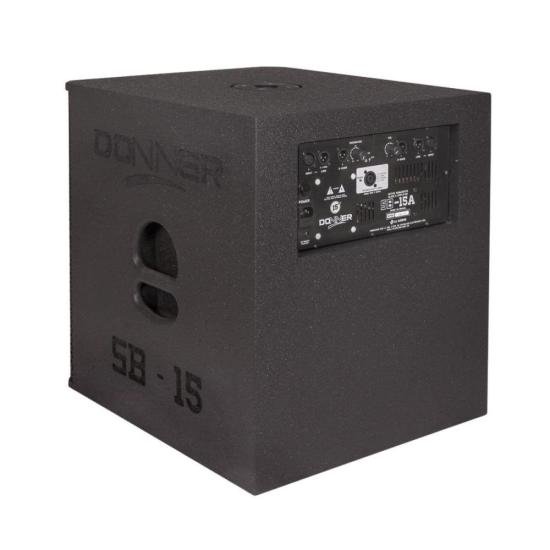 Subwoofer Ativo 15\" 625W Preto DONNER por 4.050,00 à vista no boleto/pix ou parcele em até 12x sem juros. Compre na loja Mundomax!