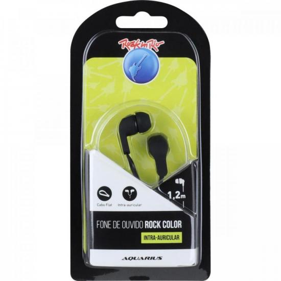Fone de Ouvido Rock Color Preto ROCK IN RIO por 9,90 à vista no boleto/pix ou parcele em até 1x sem juros. Compre na loja Mundomax!