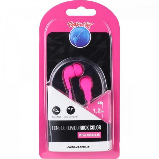 Fone de Ouvido Rock Color Rosa ROCK IN RIO por 9,90 à vista no boleto/pix ou parcele em até 1x sem juros. Compre na loja Mundomax!