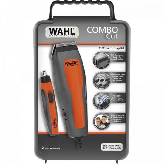 Kit de Máquina de Corte e Aparador de Pelos Wahl Cut 220V por 158,90 à vista no boleto/pix ou parcele em até 6x sem juros. Compre na loja Mundomax!