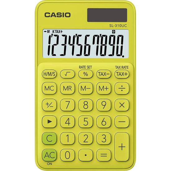 Calculadora de Bolso Casio SL-310UC 10 Dígitos Amarela (69563)