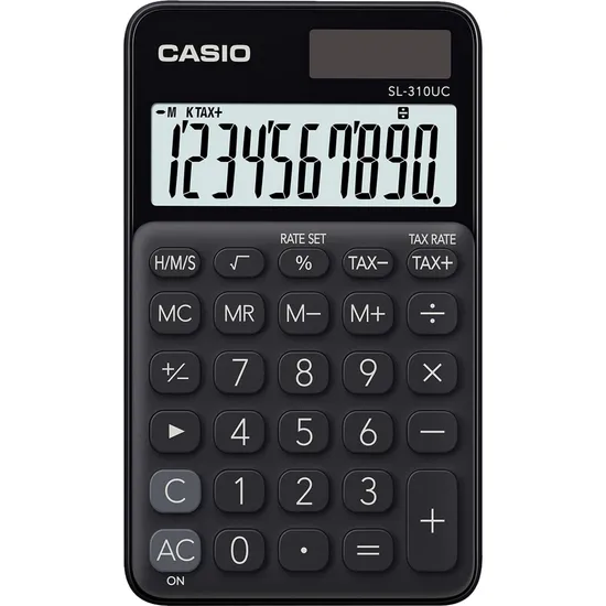 Calculadora de Bolso Casio SL-310UC 10 Dígitos Preta por 45,99 à vista no boleto/pix ou parcele em até 1x sem juros. Compre na loja Mundomax!