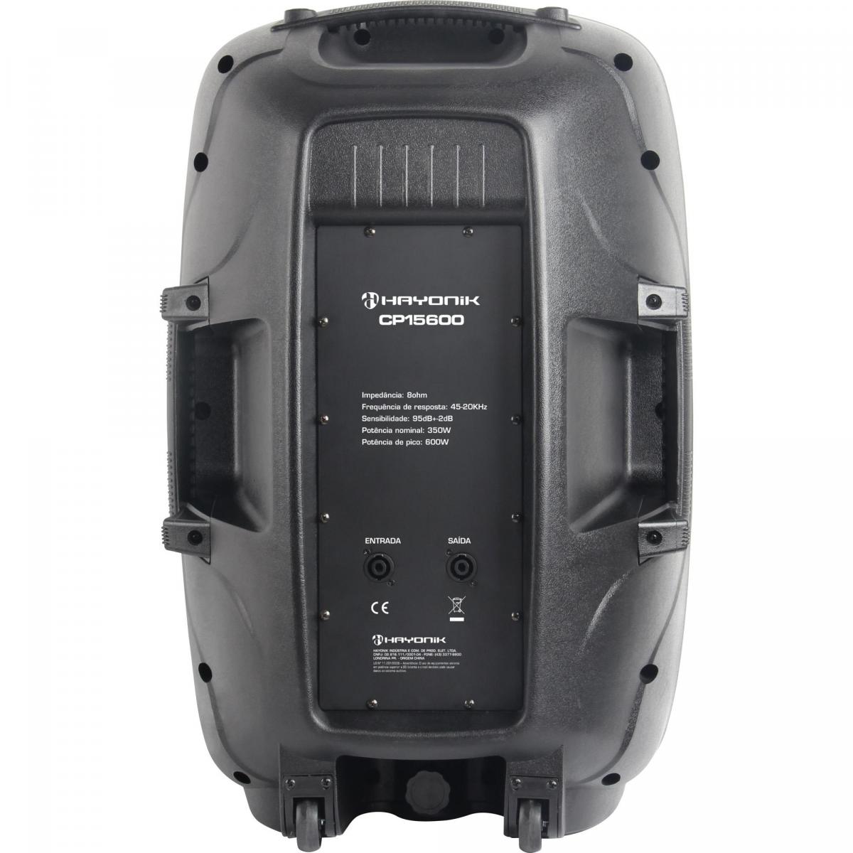 Caixa de Som Passiva HAYONIK CP-15600 600W Preta - Mundomax