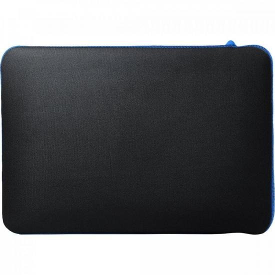 Sleeve para Notebook 14\" Neoprene Preto/Azul HP por 68,90 à vista no boleto/pix ou parcele em até 2x sem juros. Compre na loja Mundomax!