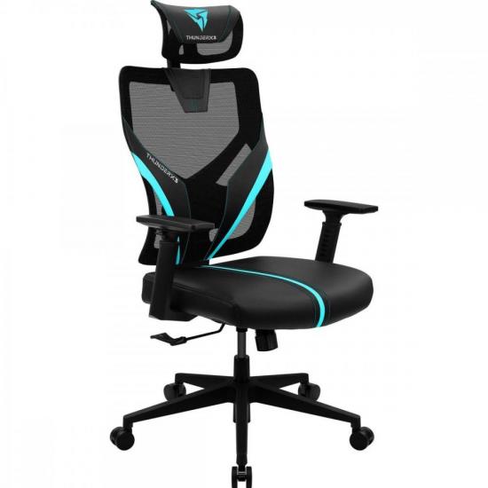 Cadeira Ergonômica ThunderX3 Yama1 Ciano por 1.499,90 à vista no boleto/pix ou parcele em até 12x sem juros. Compre na loja Thunderx3!