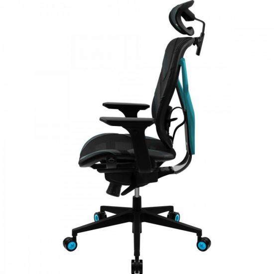 Cadeira Ergonomica Yama5 Preto/Cyan THUNDERX3 por 0,00 à vista no boleto/pix ou parcele em até 1x sem juros. Compre na loja Mundomax!