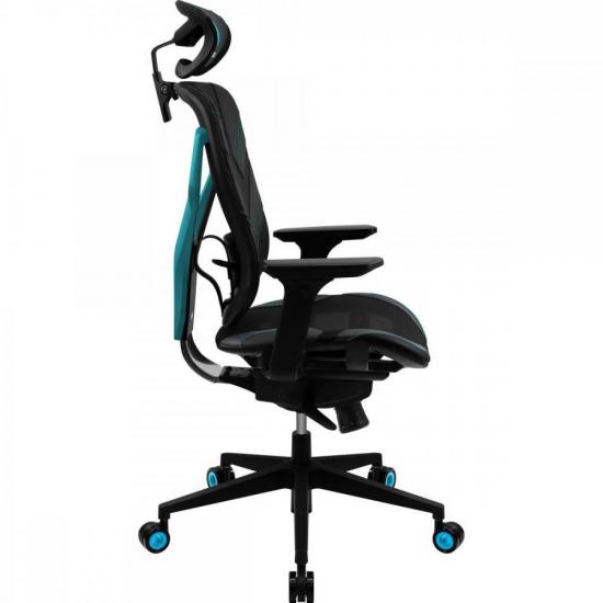 Cadeira Ergonomica Yama5 Preto/Cyan THUNDERX3 por 0,00 à vista no boleto/pix ou parcele em até 1x sem juros. Compre na loja Mundomax!