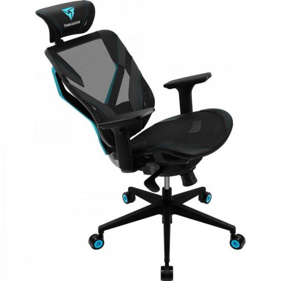 Cadeira Ergonomica Yama5 Preto/Cyan THUNDERX3 por 0,00 à vista no boleto/pix ou parcele em até 1x sem juros. Compre na loja Mundomax!