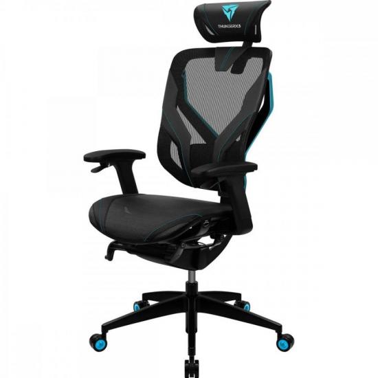 Cadeira Ergonomica Yama7 Preta/Cyan THUNDERX3 por 5.260,90 à vista no boleto/pix ou parcele em até 12x sem juros. Compre na loja Mundomax!