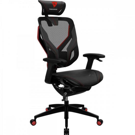 Cadeira Ergonomica Yama7 Preta/Vermelha THUNDERX3 por 0,00 à vista no boleto/pix ou parcele em até 1x sem juros. Compre na loja Mundomax!