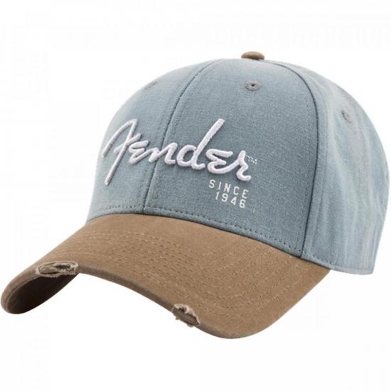 Boné Logo Spaghetti Cinza FENDER por 0,00 à vista no boleto/pix ou parcele em até 1x sem juros. Compre na loja Mundomax!