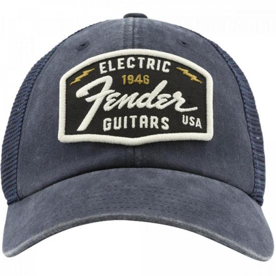 Boné Logo Eletric Azul Marinho FENDER por 264,90 à vista no boleto/pix ou parcele em até 10x sem juros. Compre na loja Mundomax!
