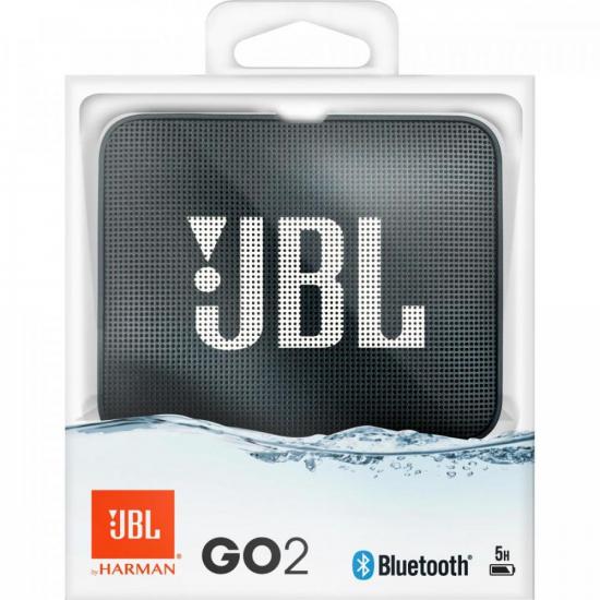 Caixa Multimídia Portátil Bluetooth GO 2 Preta JBL por 244,90 à vista no boleto/pix ou parcele em até 9x sem juros. Compre na loja Mundomax!
