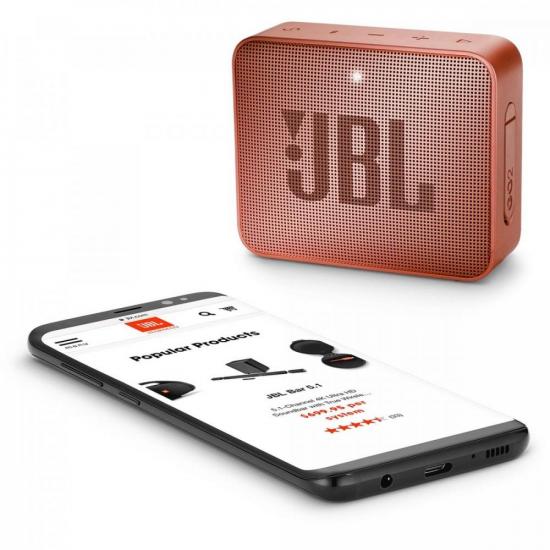 Caixa Multimídia Portátil Bluetooth GO 2 Canela JBL por 273,90 à vista no boleto/pix ou parcele em até 10x sem juros. Compre na loja Mundomax!