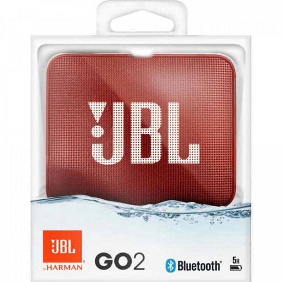Caixa Multimídia Portátil Bluetooth GO 2 Vermelha JBL por 244,90 à vista no boleto/pix ou parcele em até 9x sem juros. Compre na loja Mundomax!