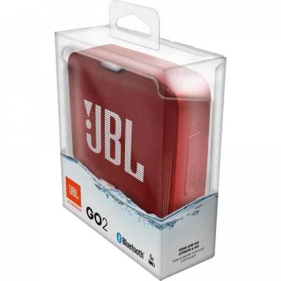 Caixa Multimídia Portátil Bluetooth GO 2 Vermelha JBL por 244,90 à vista no boleto/pix ou parcele em até 9x sem juros. Compre na loja Mundomax!