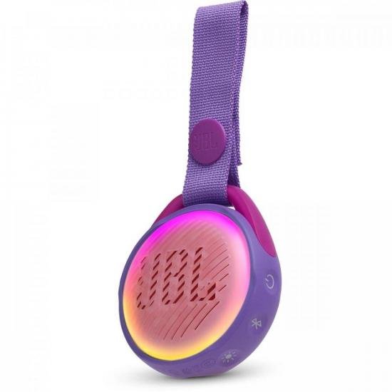 Caixa Multimídia Portátil Bluetooth JR Pop Roxa JBL por 224,90 à vista no boleto/pix ou parcele em até 8x sem juros. Compre na loja Mundomax!