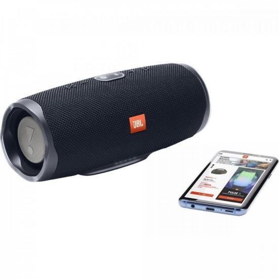 Caixa Multimídia Portátil Bluetooth Charge 4 Preta JBL por 1.266,90 à vista no boleto/pix ou parcele em até 12x sem juros. Compre na loja Mundomax!