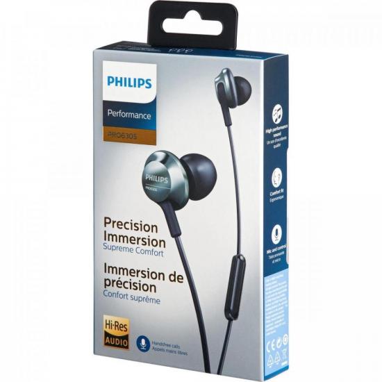 Fone de Ouvido PRO6305BK/00 Preto PHILIPS por 0,00 à vista no boleto/pix ou parcele em até 1x sem juros. Compre na loja Mundomax!