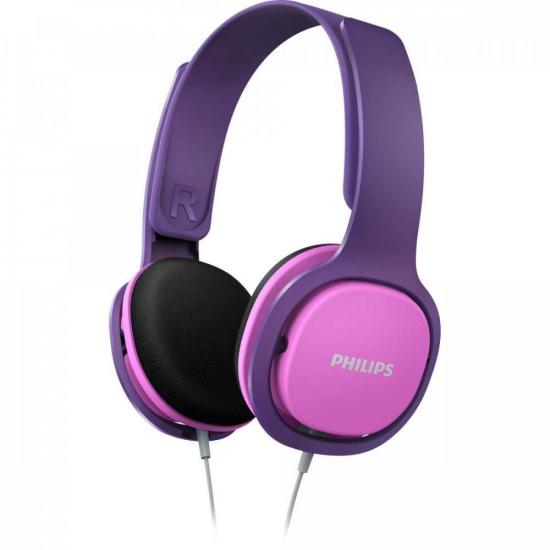 Fone de Ouvido Kids SHK2000PK/00 Rosa/Roxo PHILIPS por 102,90 à vista no boleto/pix ou parcele em até 4x sem juros. Compre na loja Mundomax!