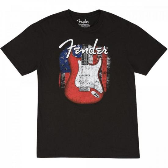 Camiseta Red Strat \"XXG\" Preta FENDER por 0,00 à vista no boleto/pix ou parcele em até 1x sem juros. Compre na loja Mundomax!