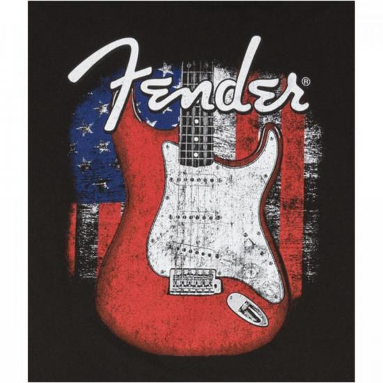 Camiseta Red Strat \"XXG\" Preta FENDER por 0,00 à vista no boleto/pix ou parcele em até 1x sem juros. Compre na loja Mundomax!